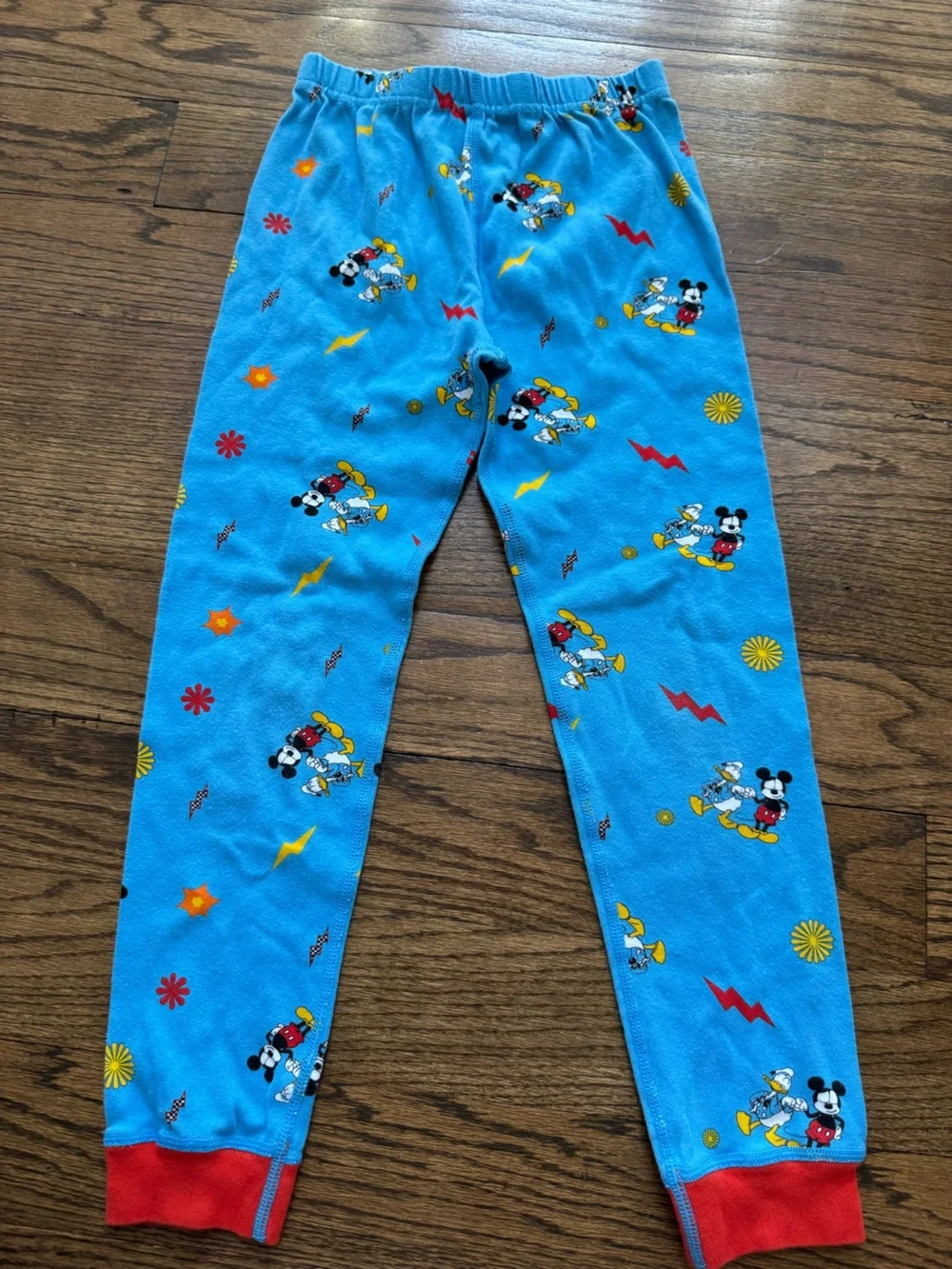Disney Mickey Mouse & Donald Duck Pajama Set Size 8 Blue Long Sleeve